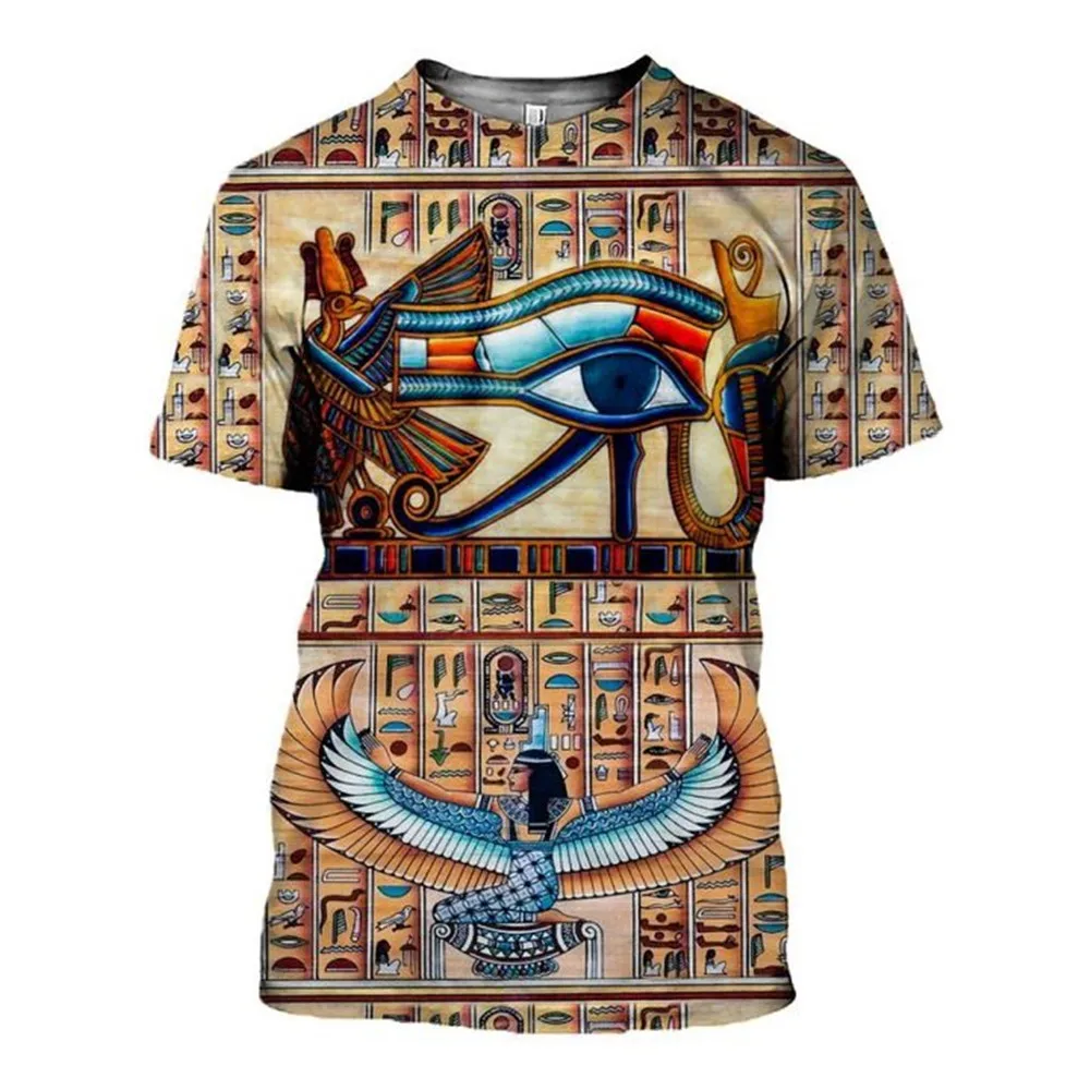 Ancient Egyptian Goddess Pharaoh Goddess 3D Printing Short Sleeve T-Shirt Men\'s Women\'s Unisex Fashion Men\'s Tops