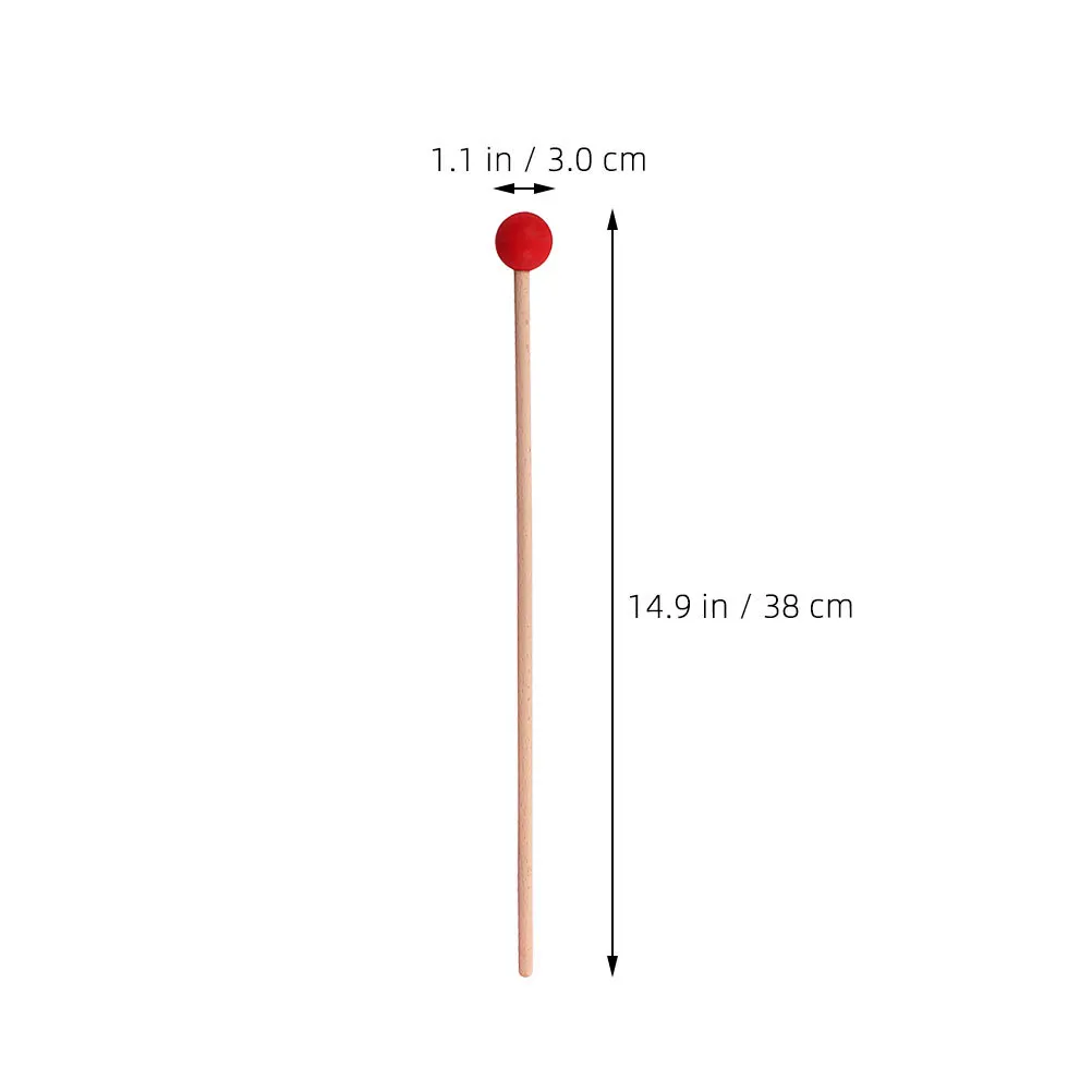 1 زوج المهنية مطارق غلوكنسبيل مقبض خشبي قوي متعدد الاستخدام قرع عصا الأحمر جرس مطرقة غلوكنسبيل مطرقة