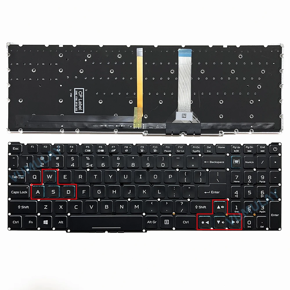 Imagem -02 - Teclado Retroiluminado Rgb para Acer Nitro 16 An1651 An16-51-56vr An16-51-52e An1641 2023 N20c2 N20c3 N22q22