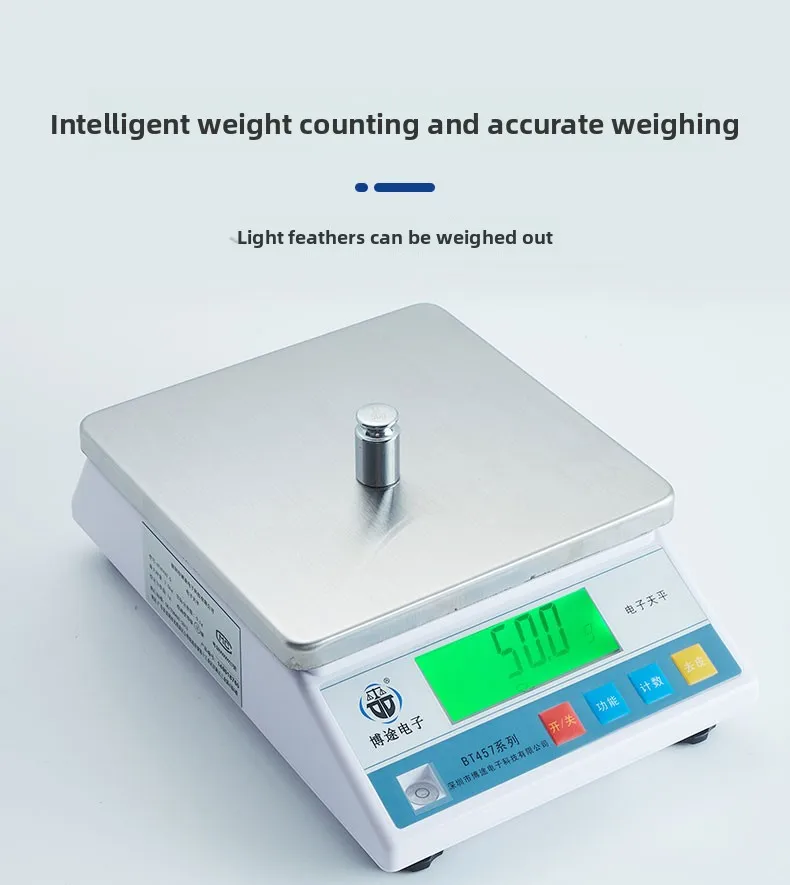 Commercial Food Digital Scale High Precision 0.1g with Counting Function for Industrial Kitchen Laboratory Use