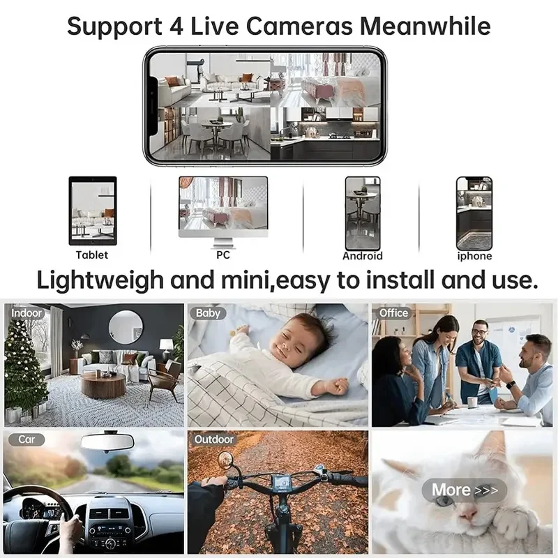 HD 1080P Smart Home Security Camera 2.4G WiFi Camera Night Vision Motion Detection Alarm Baby Monitor Remote Video Surveillance