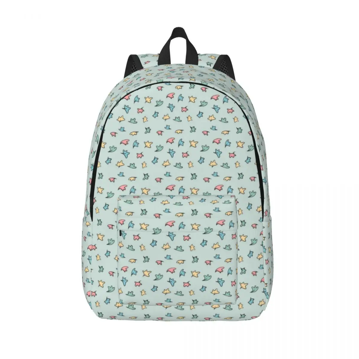 Heartstopper Leaves - Green Background - Leaves Pattern Printed Lightweight Casual Schoolbag For School, Outdoor, Shopping, Offi