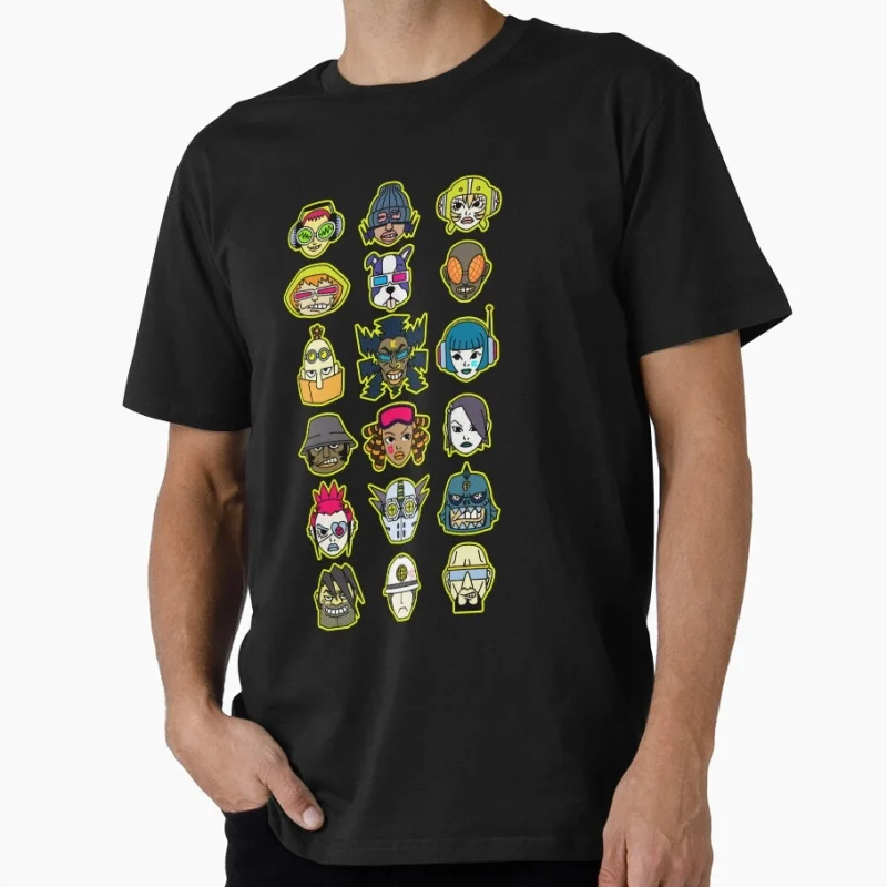 

Jet Set Radio Characters Cute Video game Gift t shirt for Anime lover Short Sleeve Graphic Tee Y2K clothes All size cartoon Tops