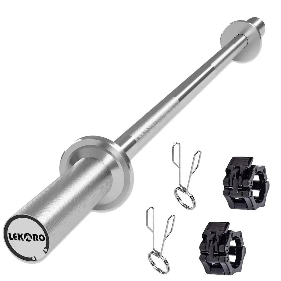 EZ Curl Langhantelstange, 48-Zoll-Lockenstab, passend für 2-Zoll-Hantelscheiben, Krafttrainingsstange für Kniebeugen, Hüftschub, Bankdrücken, a