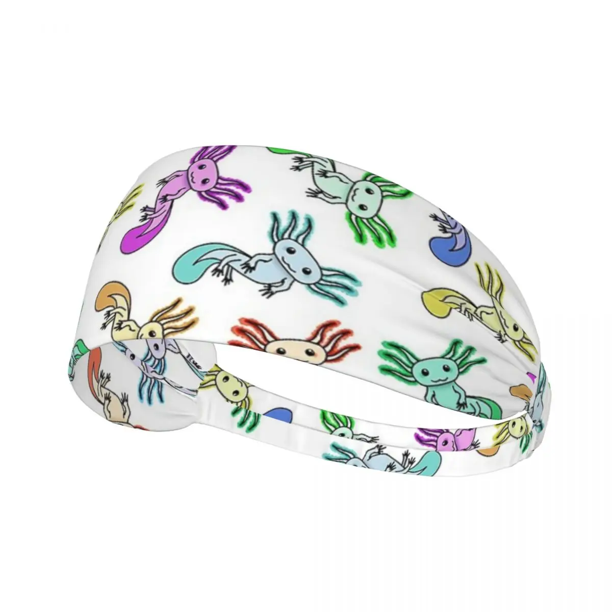 

Изготовленная на заказ спортивная повязка Axolotl с морскими животными для мужчин и женщин, быстросохнущая спортивная повязка для тренажерного зала, йоги, бега