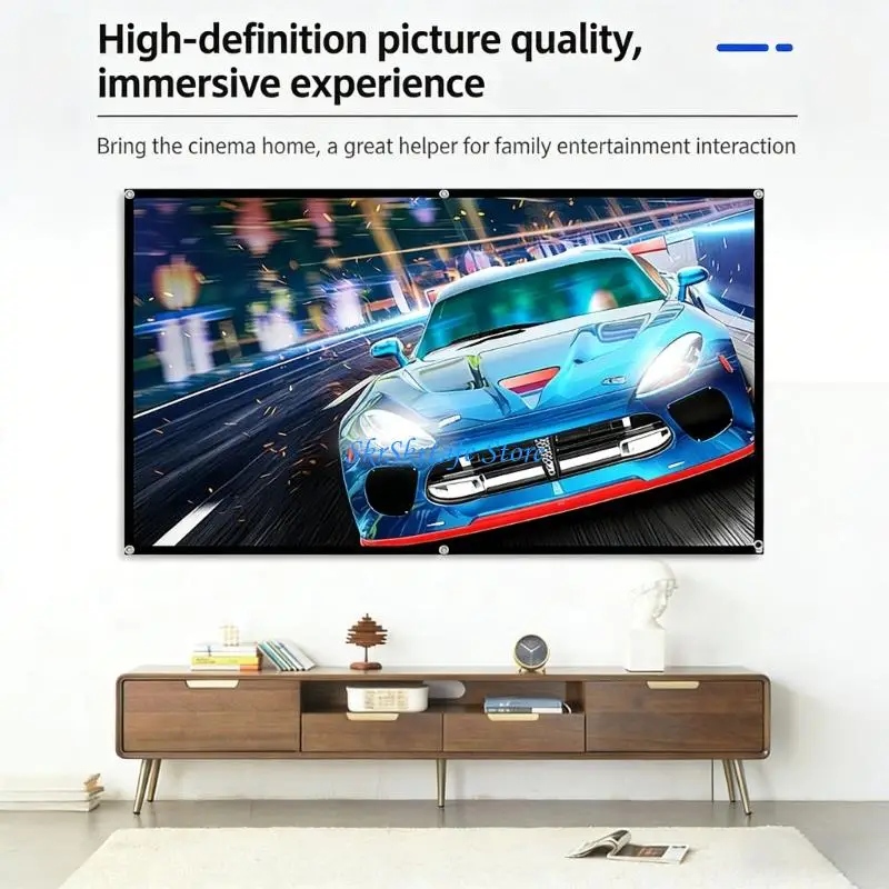 

E65E Projector Screen For Indoor and Outdoor 84 100 120 Inches Projection Screen