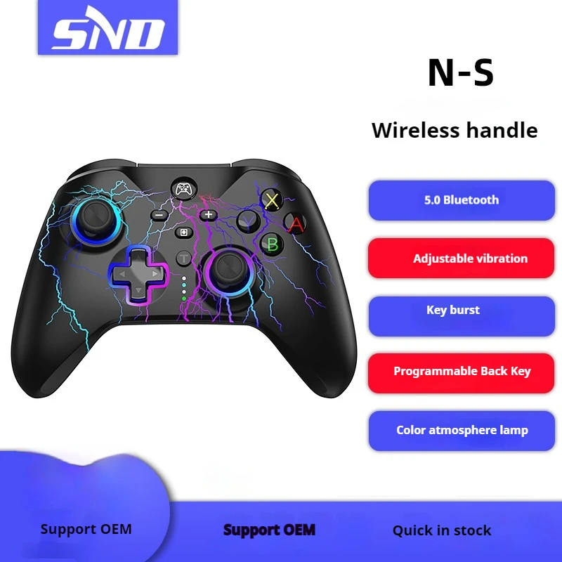 New Switch Wireless Gamepad Pc control Luminous Rgb Somatosensory With Programmable Buttons Compatible With Multiple Platforms