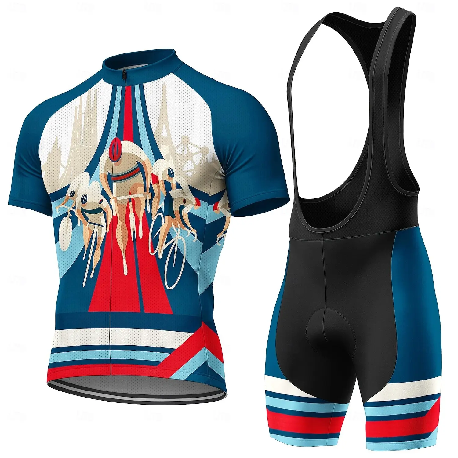 men-short-sleeves-cycling-jersey-set-bib-shorts-gel-breathable-pad-breathable-quick-dry-bike-clothing-kit-triathlon