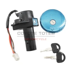 Motorcycle electric ignition switch gas cover seat key lock Suzuki set GN 250 250cc WJ250 1985-2001
