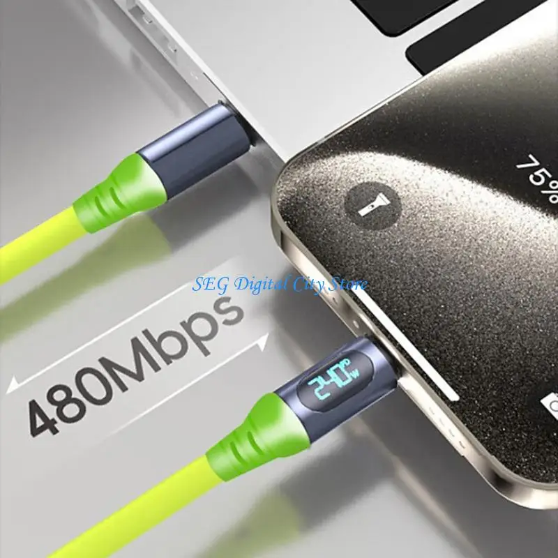 U75B 150CM Type C Cable With Intelligent Power Adjustment And Heavy Duty PVC Data Cord Enhances Durability