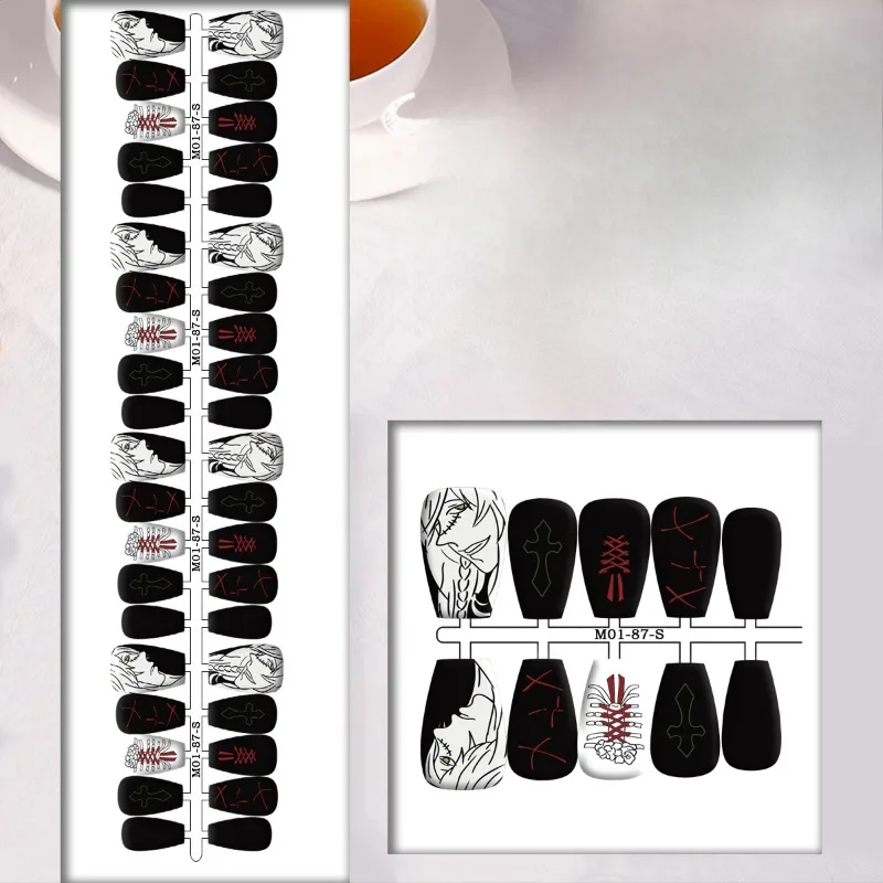 10PCS Elizabeth Ethel Cordelia Midford Grell Sutcliff Sebastian Michaelis Simple Classic Delicate Funky Manicure Accessories