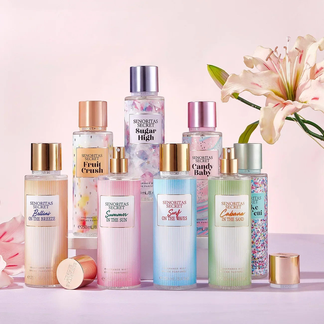 Parfum Bunga Buah Thailand Aroma Vanila untuk Wanita Tahan Lama Aroma Kencan Good Girl Parfume Body Spray Floral Mist 250ml