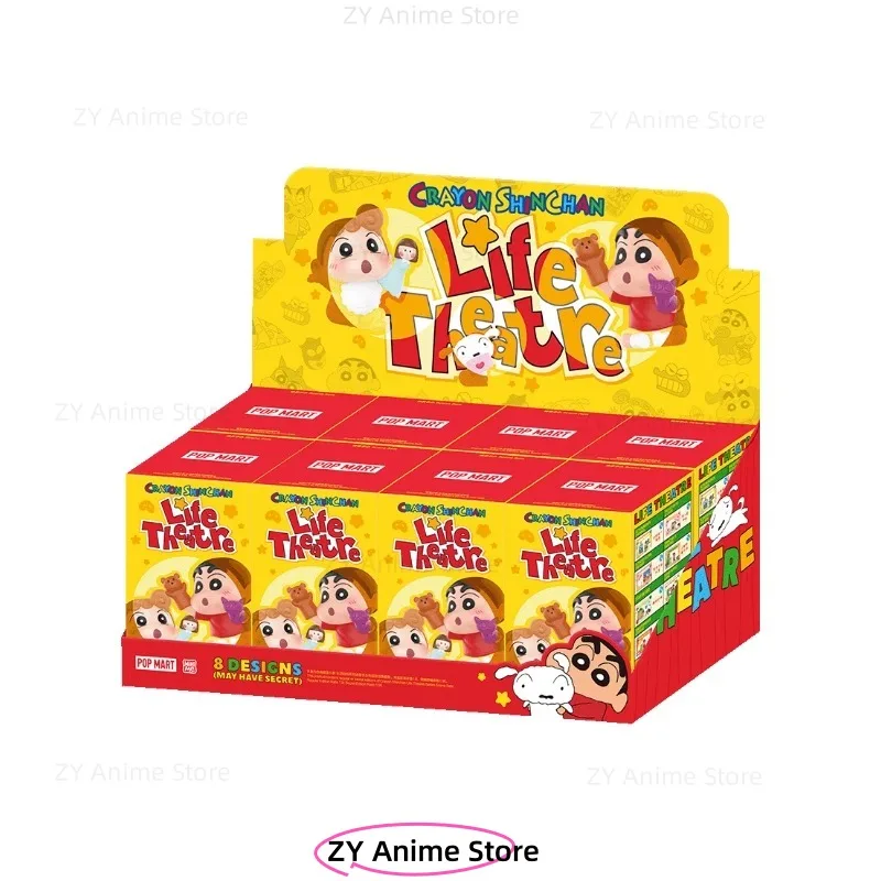 Crayon Shin-chan Living OwSeries Mystery Blind Box Scene, Jouets faits à la main, Décoration de bureau, Boîte surprise, Cadeau de vacances