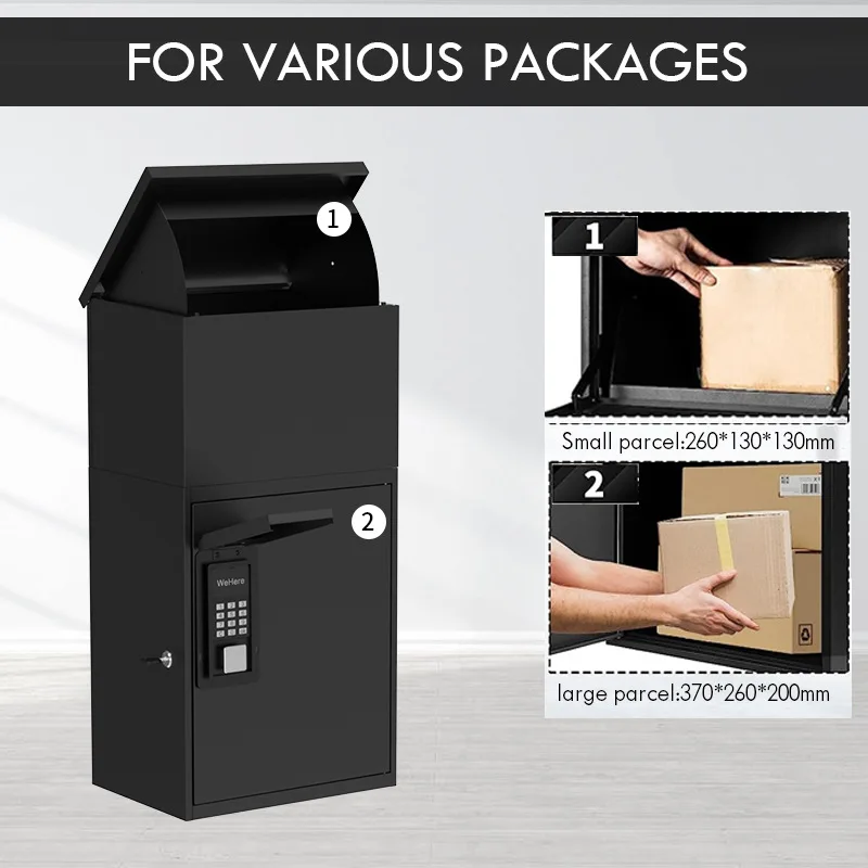 Smart Lock Mailbox Dynamic Password Bluetooth Remote Unlocking Home Delivery Box Waterproof App Key Code Open Mailbox