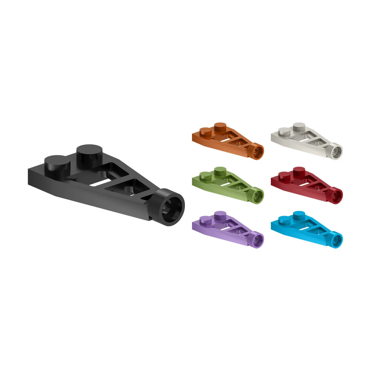 1x2x4 Single Side Bracket with Ball Base Plate Stacking Blocks Building Blocks Plastic Parts 1180 Compatible with LEGO 4596