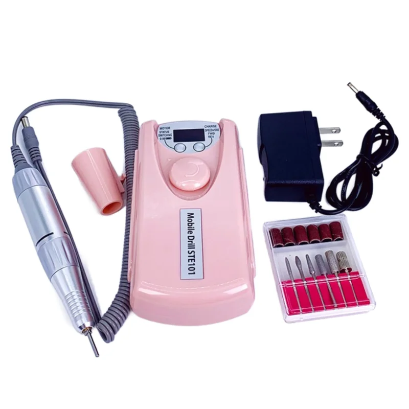 Electric Nail Drill Machine,Portable Electric Nail Drill 35000 RPM Professional Rechargeable Nail File Machine,Remove Gel Polish