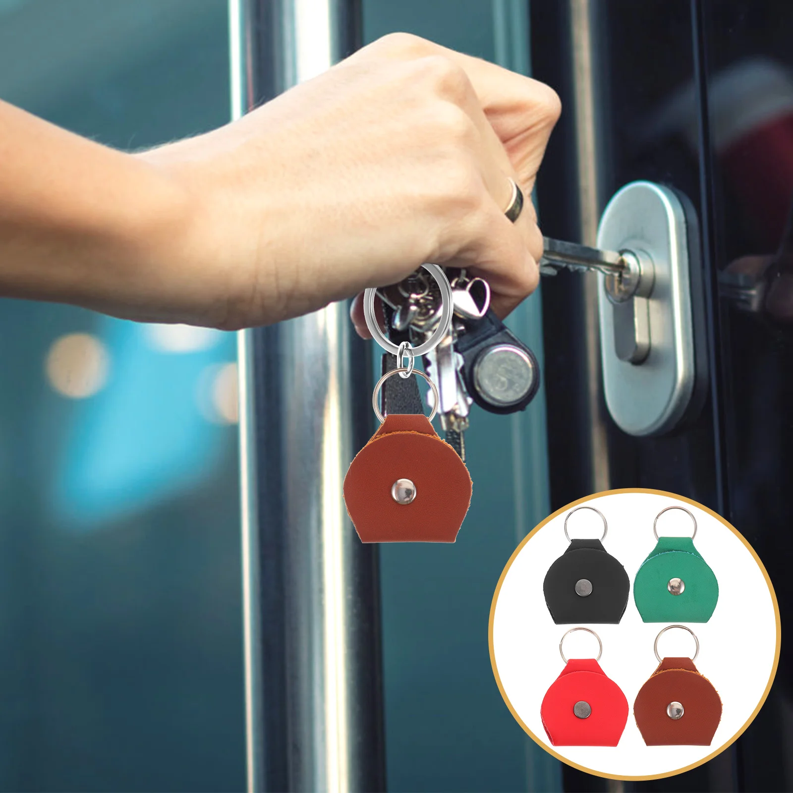 

4 Pcs Guitar Pick Keychain Picks for Acoustic Plectrum Organizer Bags Plectrums Case Accessories