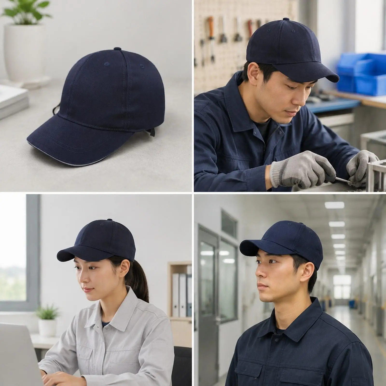 Baseball Cap Shape Bump Cap Safety Head Protection Lightweight Helmet for Outdoor Workplace Factory