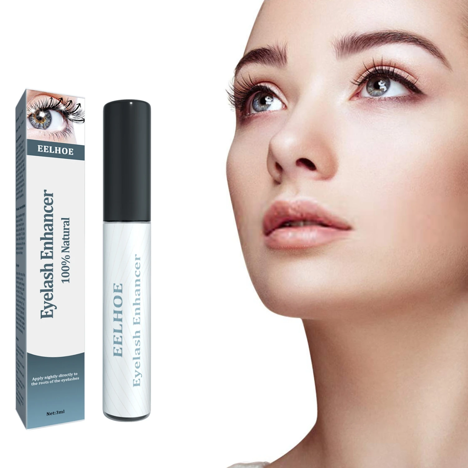 EELHOE رمش مغذي السائل تعزيز نمو رمش الأسود الشباك رمش منع التجعد الطبيعي ترطيب رمش كريم
