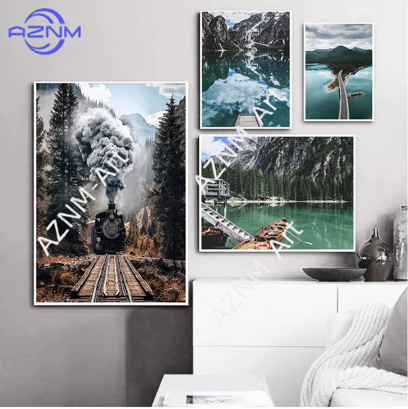 1PC Mountain Lake P…