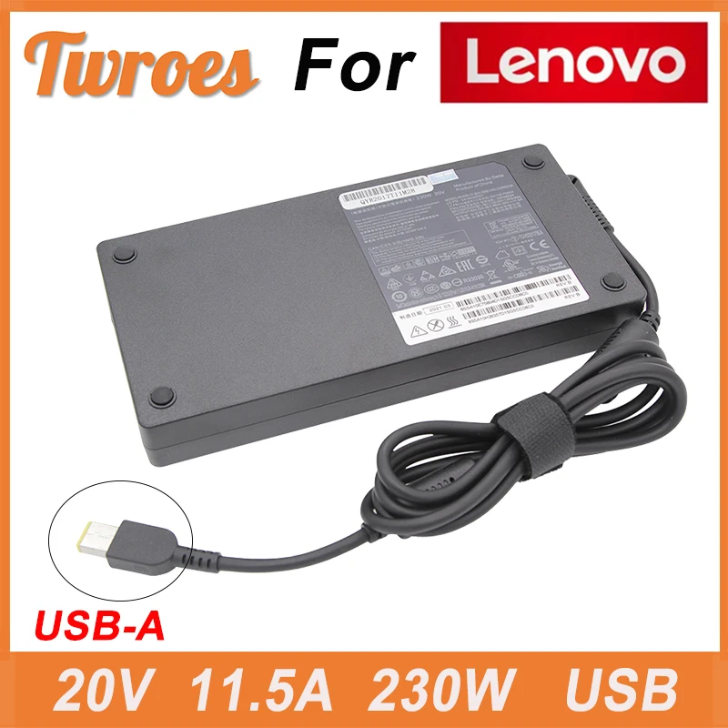 230W 20V 11.5A USB Laptop Adapter AC Charger For Lenovo Legion Y7000 Y7000P Y9000K A940 Y740 Y920 Y540 P70 P71 P72 P73 00HM626