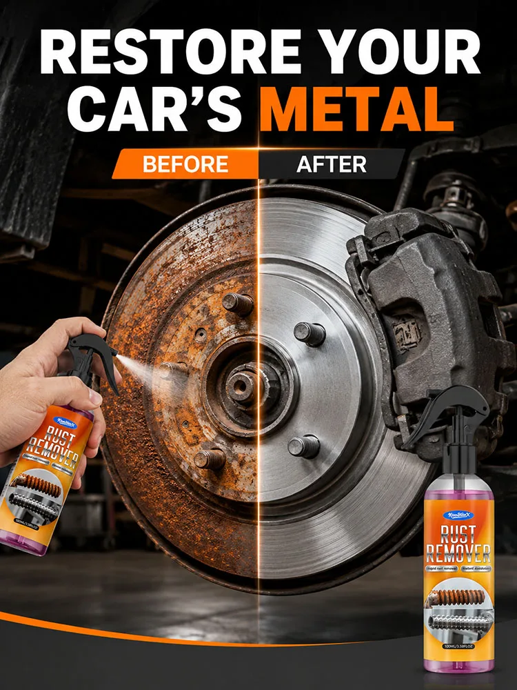 Rust Remover Spray for Metal Powerful Rust Removal Cleaner Anti Corrosion Treatment for Car Parts Tools Bolts Household Hardware