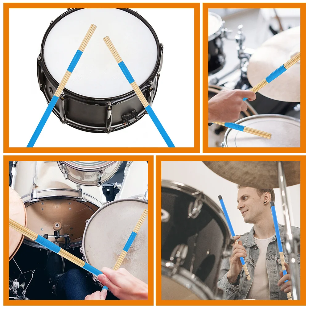 

Wooden Drum Brushes Lightweight Portable Comfortable Grip Durable Percussion Instrument Accessories For Beginners Students