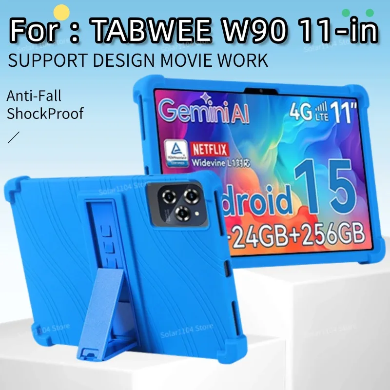 

Силиконовый чехол с подставкой для Tabwee W90 YANMONGI Противоударный и противоударный