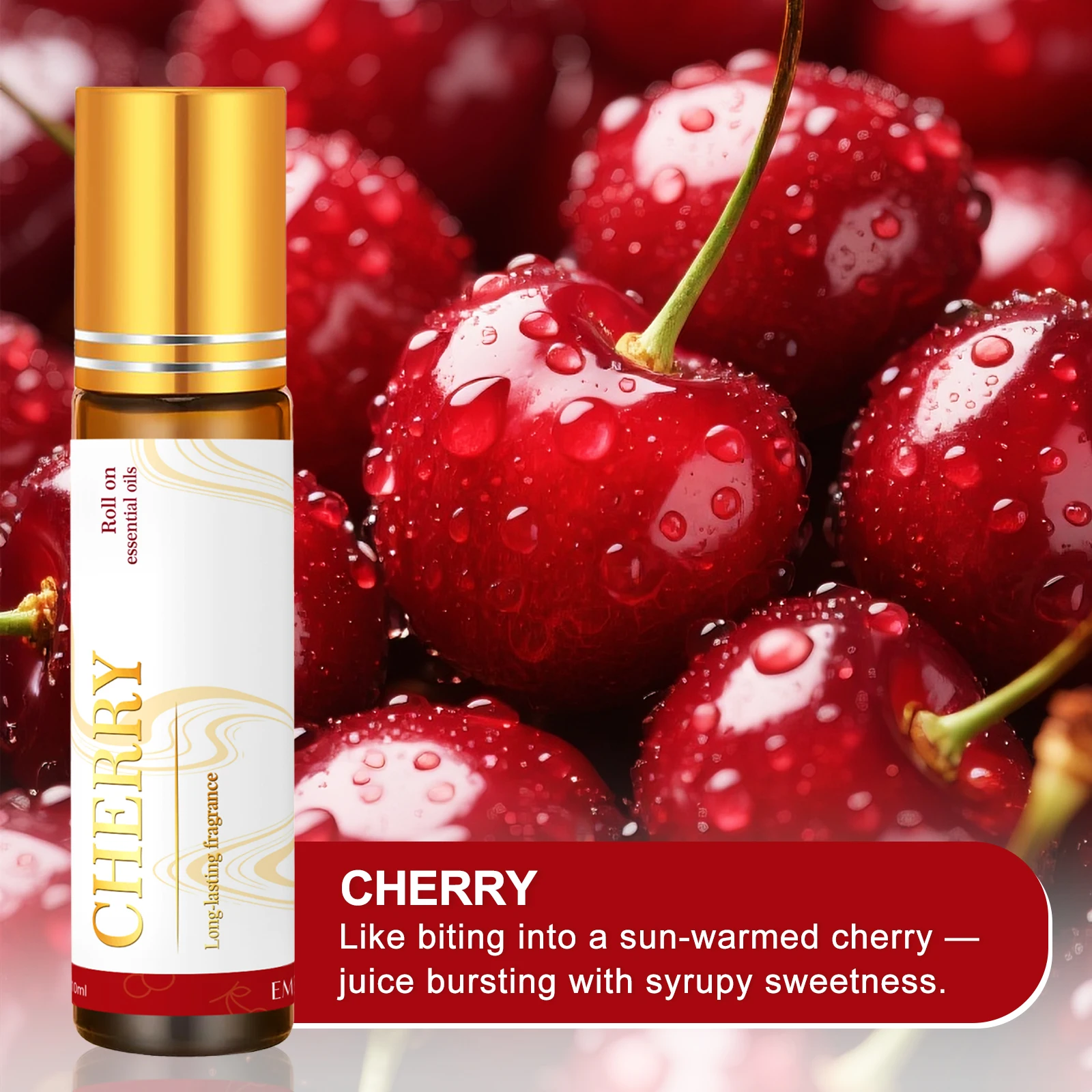 Perfumes de cereza de 10ml, rodillo de aceites esenciales, perfume barato, perfumes originales importados, perfume de lujo de Colonia, perfumes de lujo