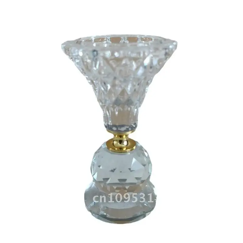

Simple Large Crystal Candlestick Indoor Wedding Wedding Wedding Banquet Home Decorative Ornaments Glass Candle Holder