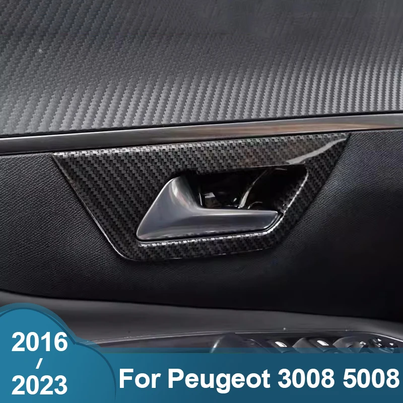 

ABS автоматическая внутренняя наклейка на дверь, внутренняя молдинговая наклейка для Peugeot 3008 5008 GT Hybrid 2016-2019 2020 2021 2022 2023, аксессуары