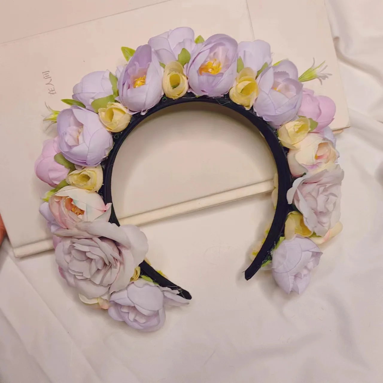 عصابة رأس زهور ثلاثية الأبعاد ، دبوس شعر الفتاة ، إكسسوارات زي هان ، خرافية وطنية