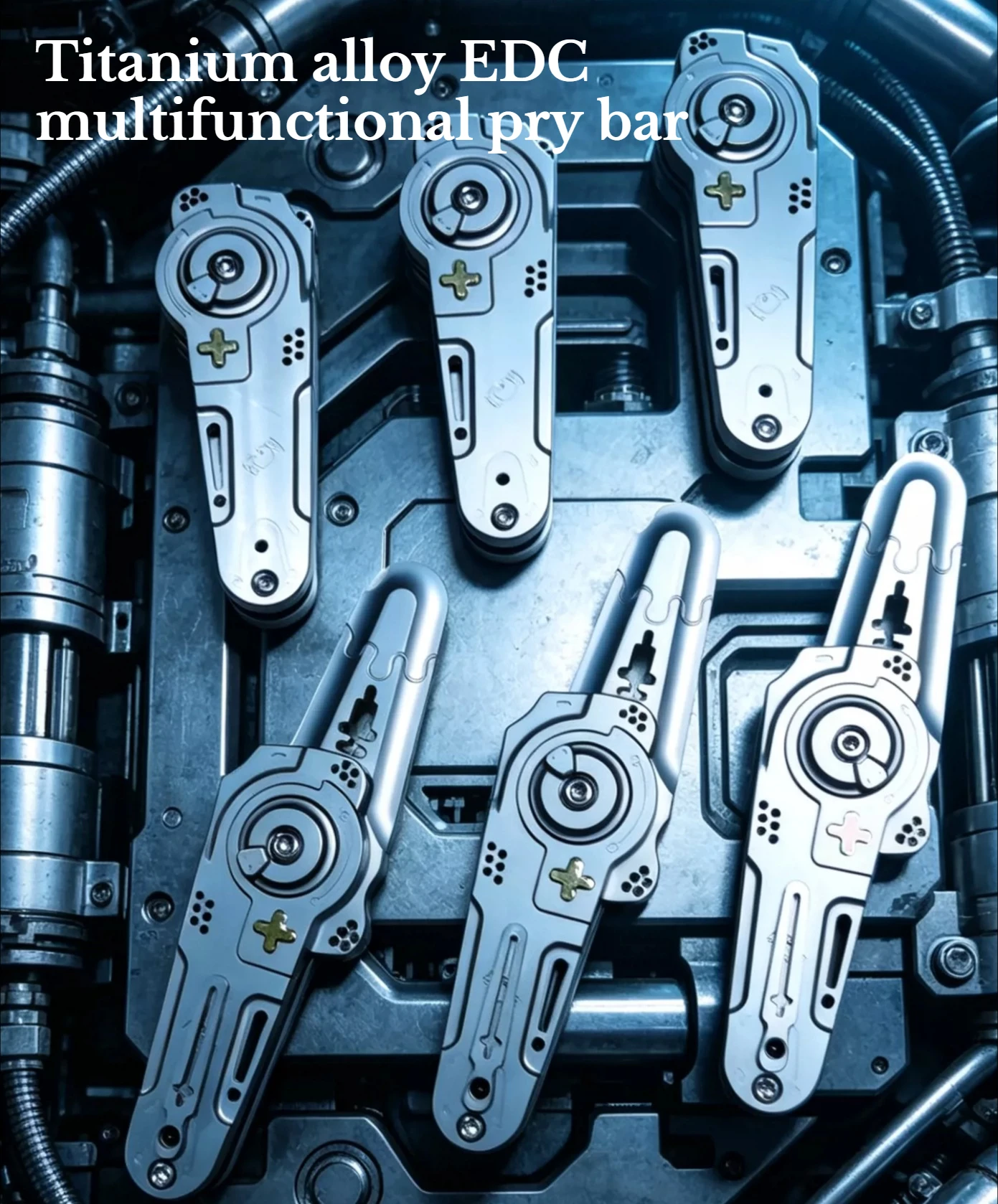 NEW High Quality Outdoor Multifunctional EDC Pry Bar Titanium Alloy Portable Self-defense Multi-purpose Tool