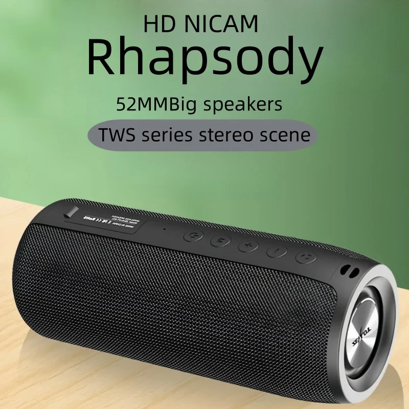 

High-quality Surround Sound Portable Outdoor Subwoofer Wireless Bluetooth Speaker Waterproof Dual Pairing Support TWS sound box