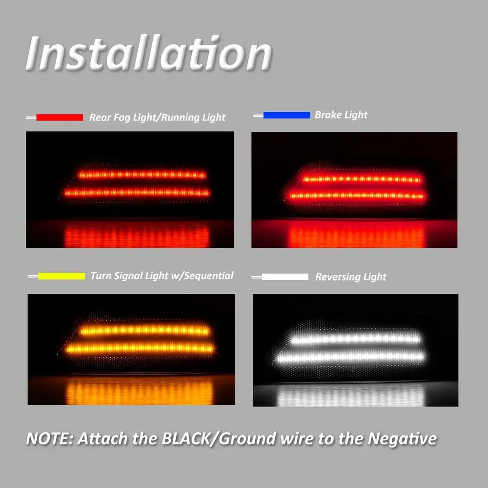 ضوء عاكس للمصد الخلفي 4 في 1 لسيارة جيب جراند شيروكي، كومباس، باتريوت، ودودج جورني (2011-2021) - يعمل على تشغيل، B
