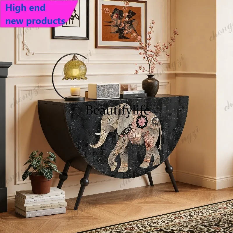 Solid wood entrance cabinet, living room entrance, solid wood dining side cabinet, household bucket cabinet,A68
