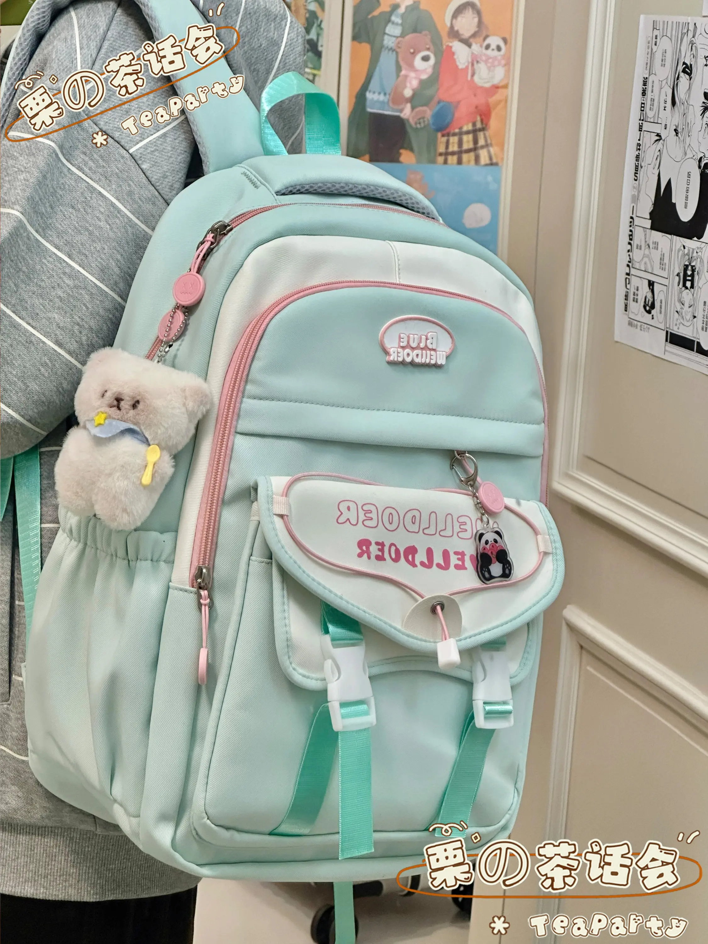 women's-college-style-lightweight-large-capacity-backpack-reduced-burden-dual-shoulder-bag-color-contrast-school-bag