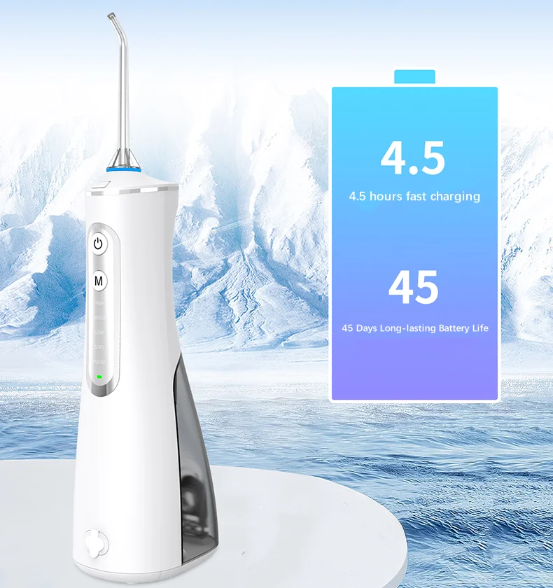 Portable 260ml Rechargeable Cordless Dental Irrigator 5 Modes Electric Water Flosser Oral Water Jet