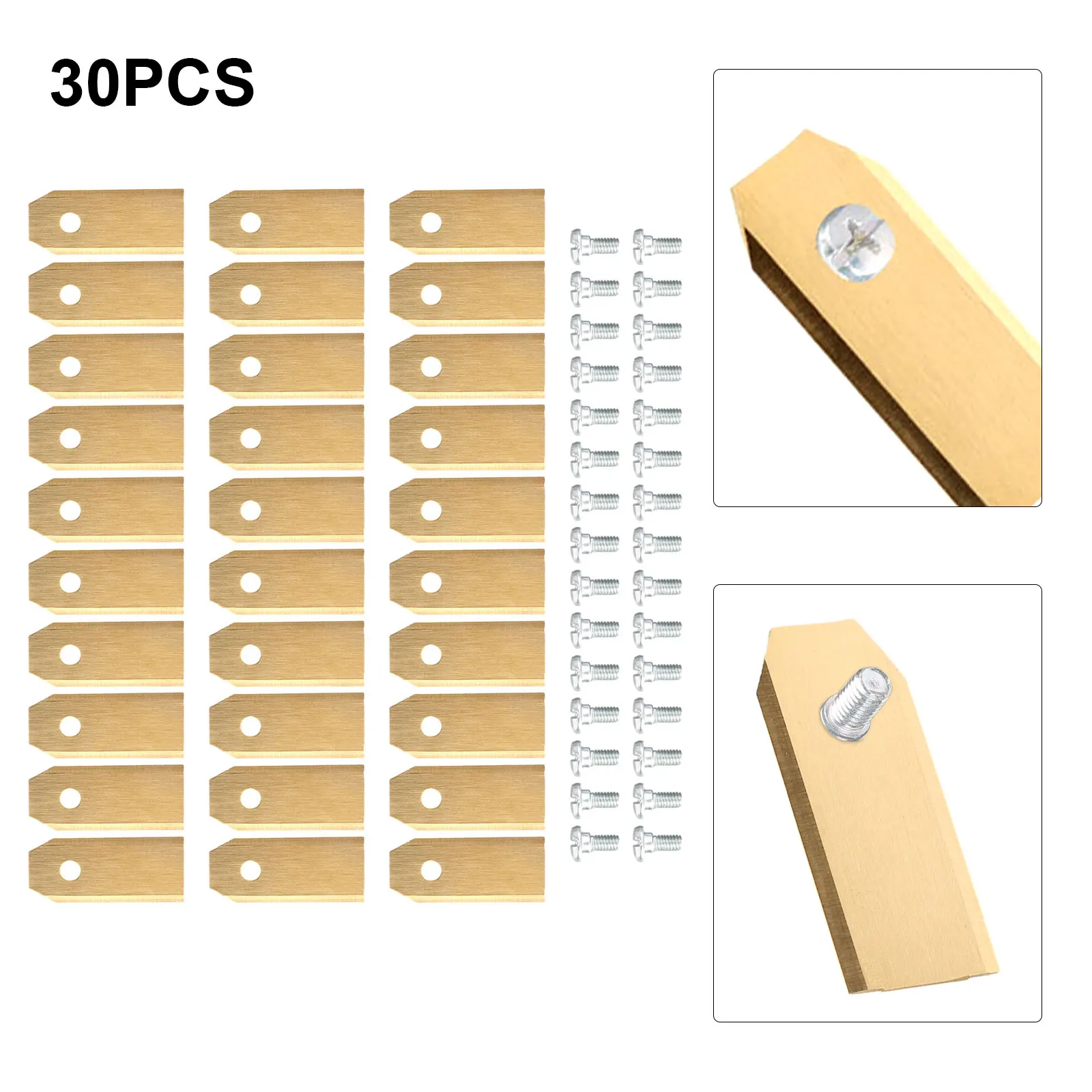 Long Lasting and Efficient 43mm Replacement Blade for Robotic Lawnmower Stainless Steel with Titanium Coating