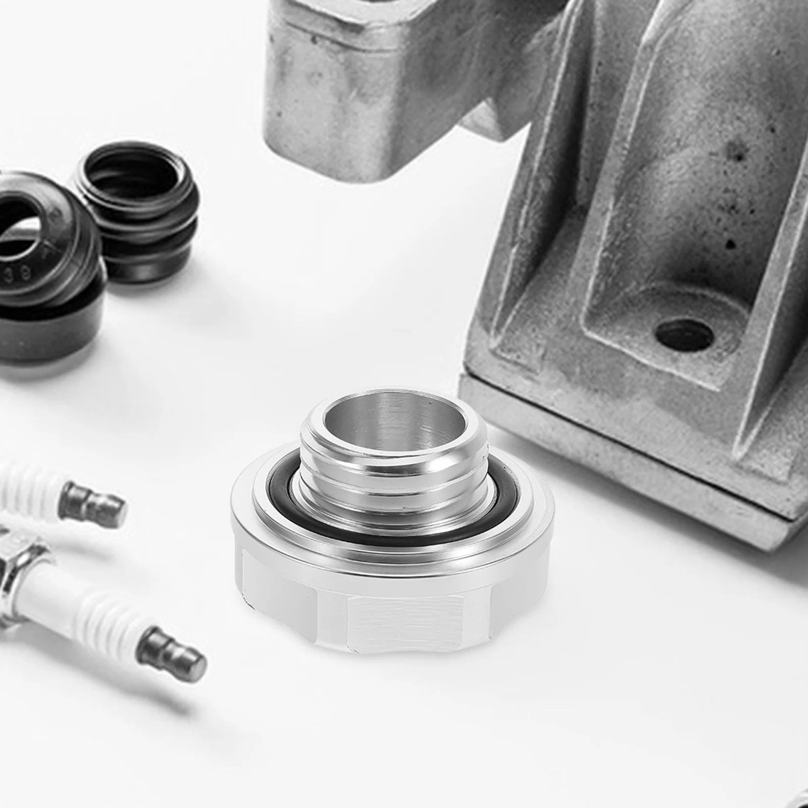 

Aluminum Alloy Engine Oil Cap Fuel Tank Cover For Car Automotive Modification Parts Replacement Lightweight Sealing