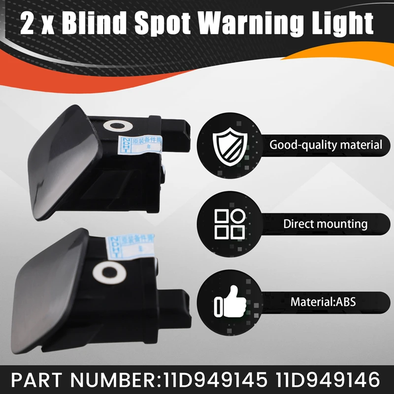 For VW ID4 ID6 Car Blind Spot Warning Light Side Assist Puddle Lamp 11D949145 11D949146