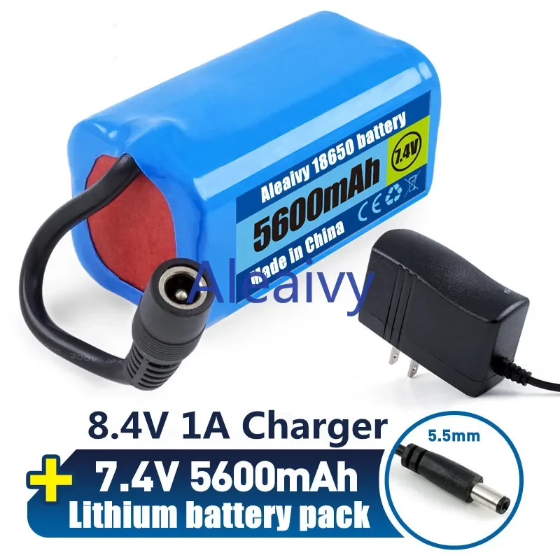 18650 7.4v/8.4v 5600Mah Battery For T188 T888 2011-5 V007 C18 H18 So on Remote Control RC Fishing Bait Boat Parts with charger