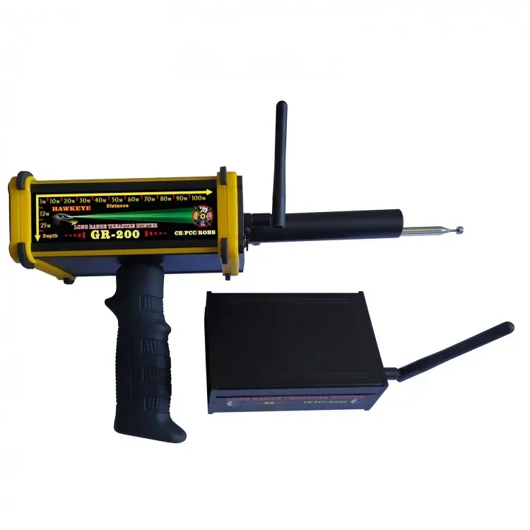 NEW Hawkeye 3D GR-200 Depth:1-25M Underground Long Range Gold Silver Gem Diamond Detector with 2 antennas