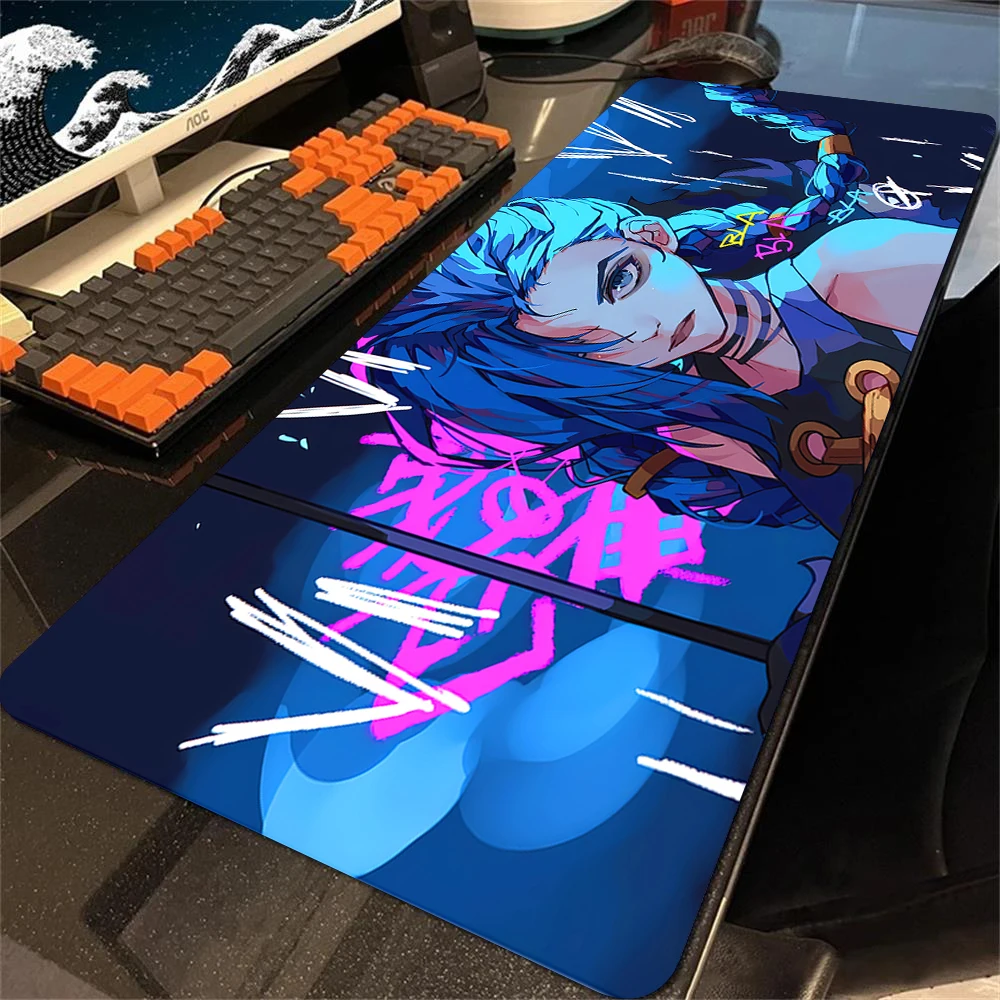 Hot Sell Gamer Arcane Desk Mat Large Mousepad Gamer Accessories PC Computer Keyboard Desk Pad ALeague of Legends Jinx Mouse Pad
