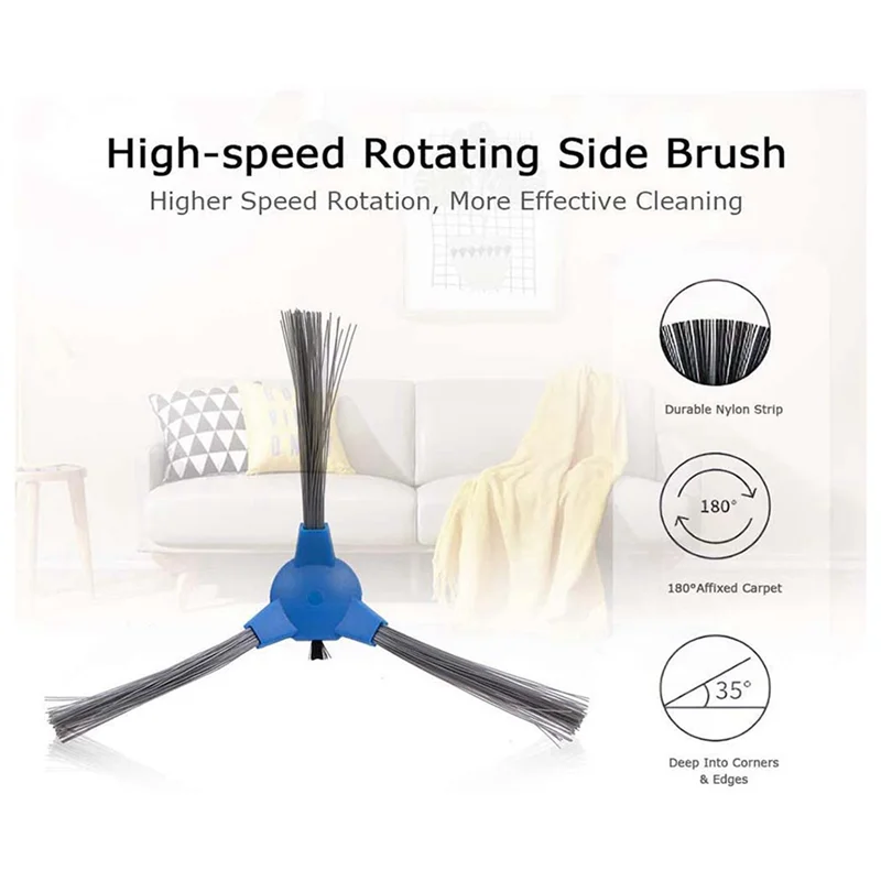 

【Must-Haves】Подходит для пылесоса Eufy Robovac 11S Robovac 12 Robovac 15C Robovac 30 Robovac 30 Robovac 35C, 12 упаковок, боковая щетка