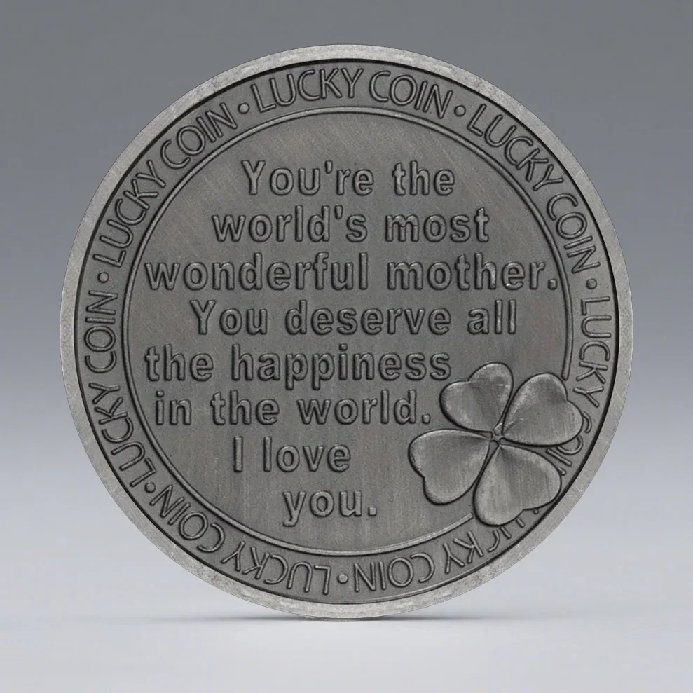 Darling Mother Lucky Coin Ancient Silver You're The World's Most Wonderful Mother Copper Plated Commemorative Coin