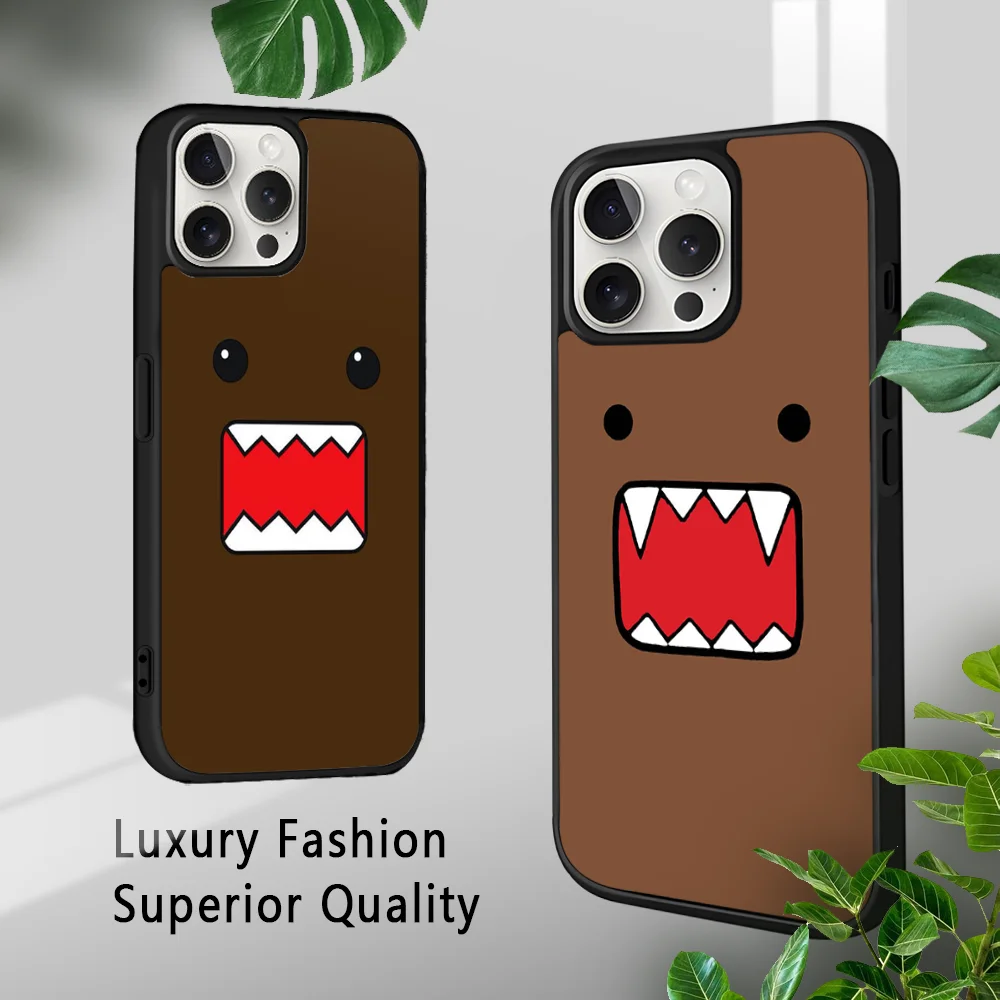 Cute D-Domo-kun Phone Case For iPhone 16 15 14 13 12 11 Pro Xs Max Mini Plus Celulares Hard Funda