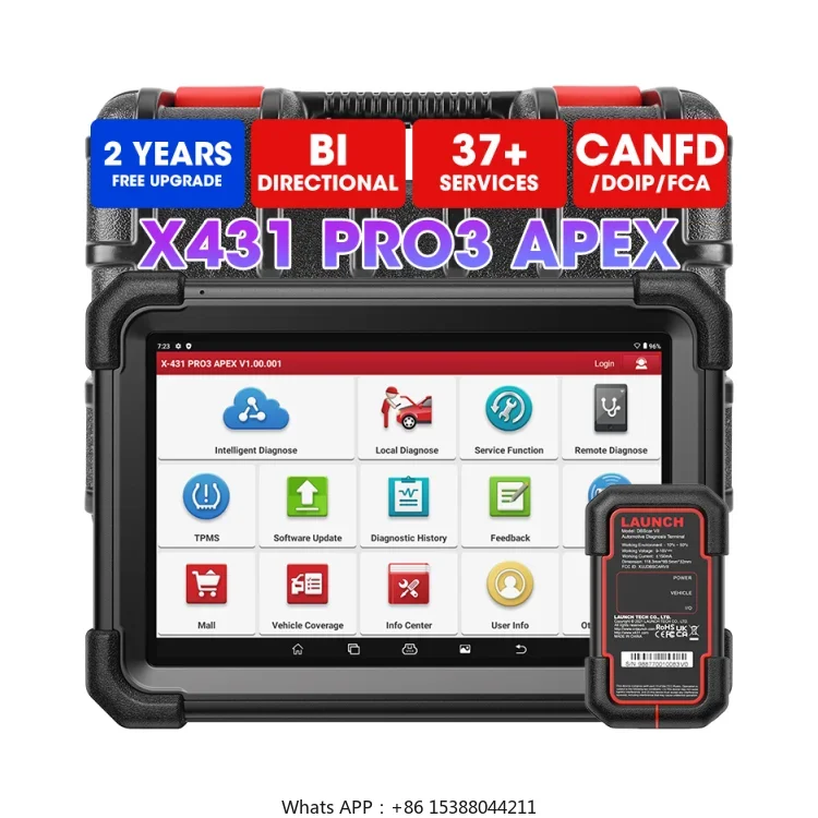 lau nch X431 Pro3 APEX ob d2 Auto Car Diagnostic Automotive Scanner Tool Vehicle Machine Diagnosis Tools For Cars X-431 PRO3SPro