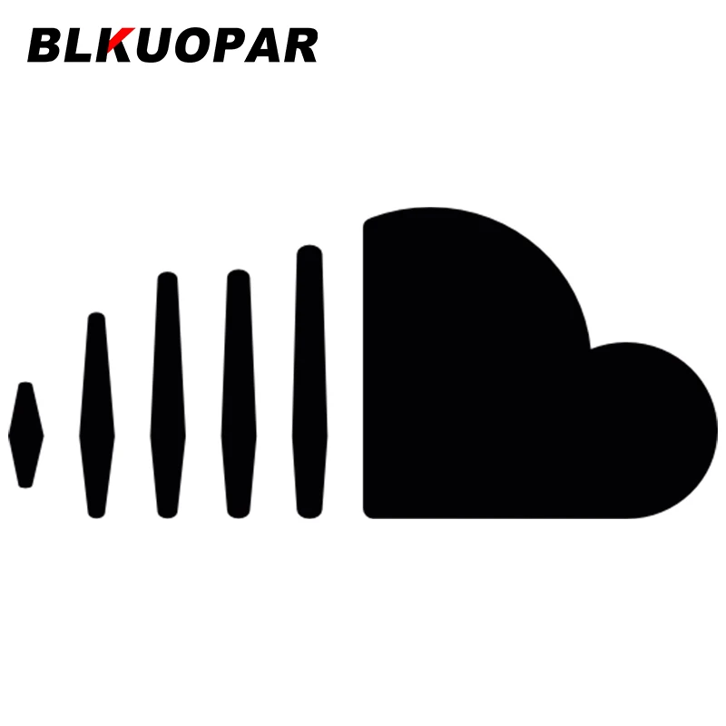 BLKUOPAR ل Soundcloud شعار ملصقات السيارات الشفافة أنيمي مكيف الهواء الشارات سلع السيارات الفينيل DIY بها بنفسك محمول Decol الكتابة على الجدران
