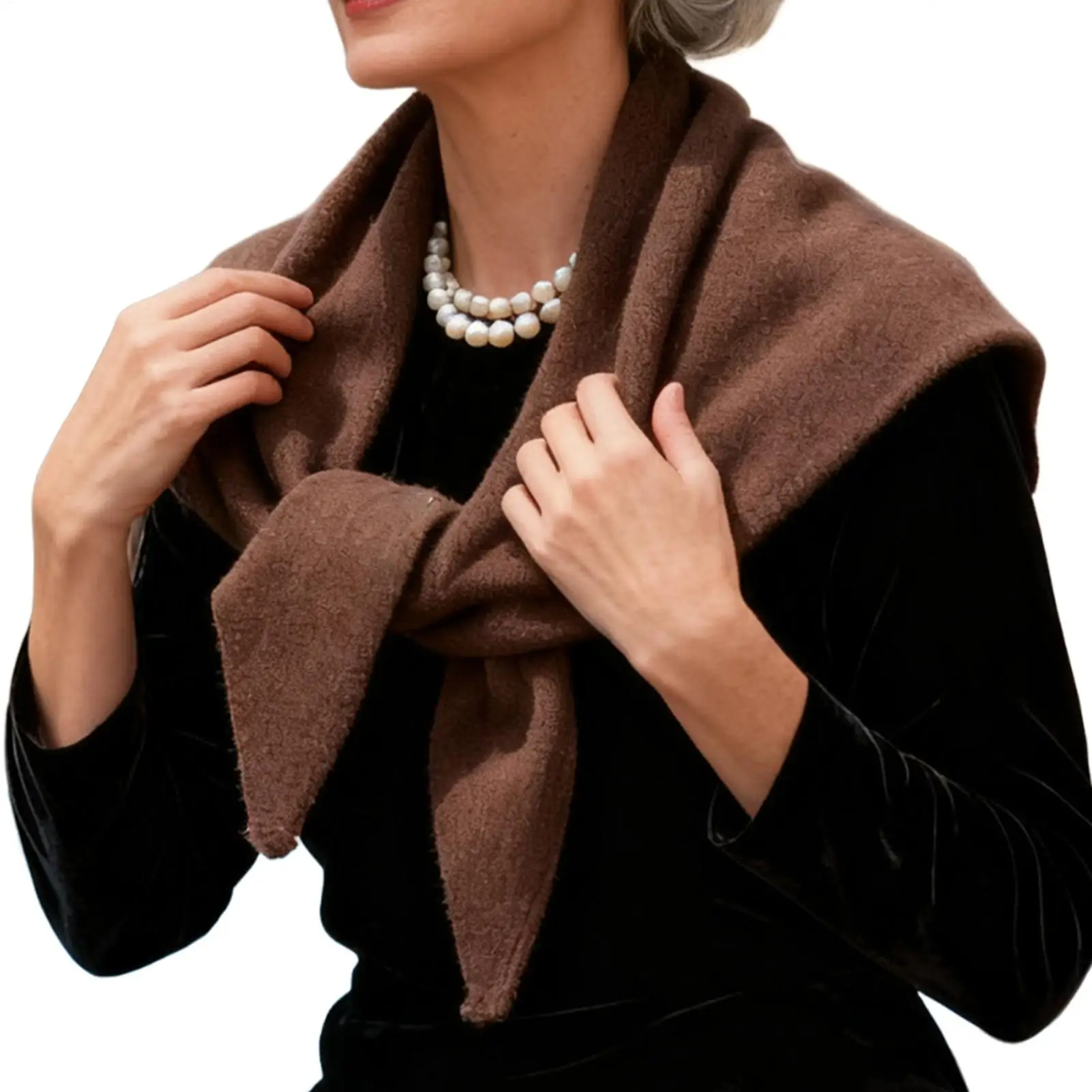 

Triangle Neck Scarf Soft Shawl Wraps Warmer Wool Head Scarf For Ladies Spring Fall Daily Commute Outdoor Travel Beach